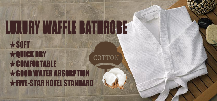 waffle cotton bathrobe