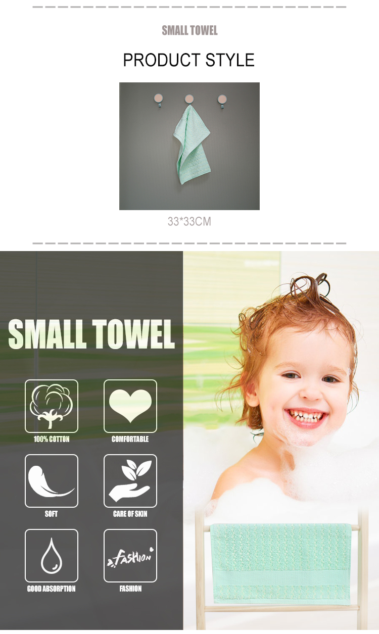 green cotten face  towel