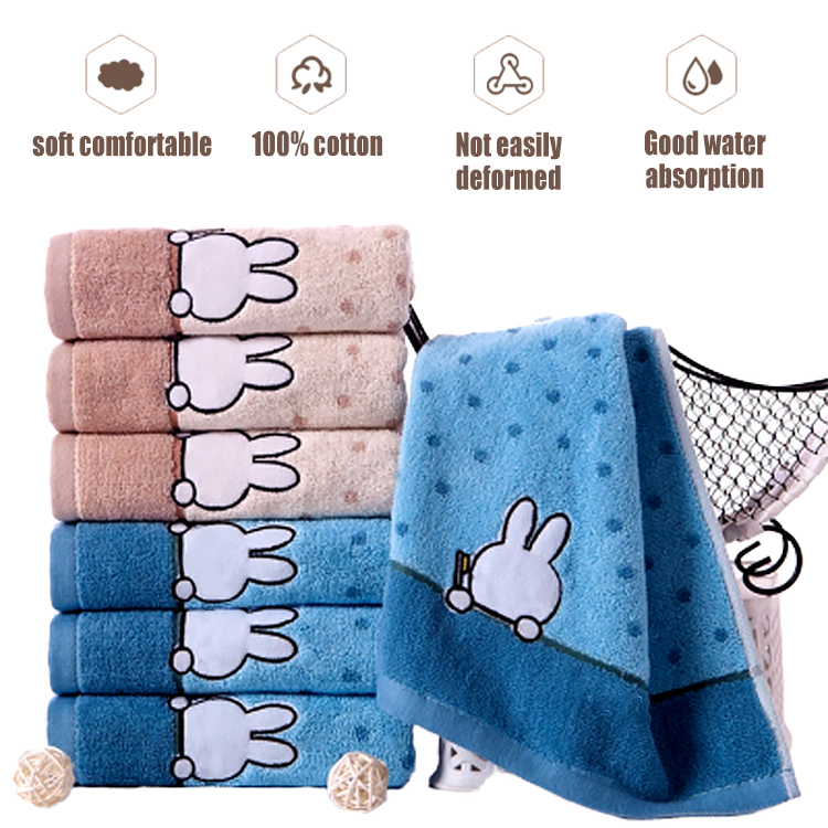 Customizable cartoon pattern cotton bath towel