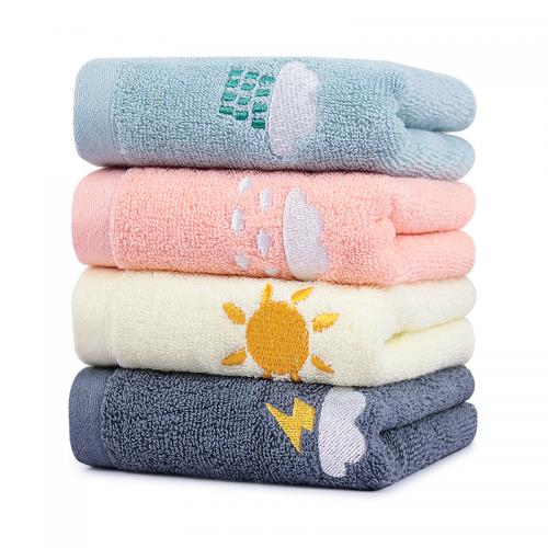 100% cotton embroidered cartoon face towel