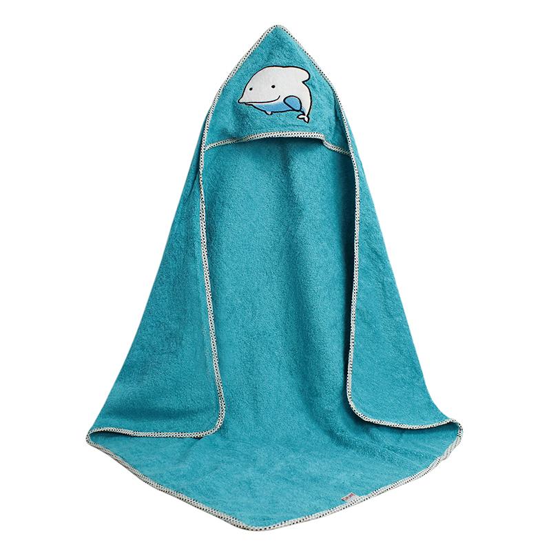 Animal embroidery pattern hooded towel for kids
