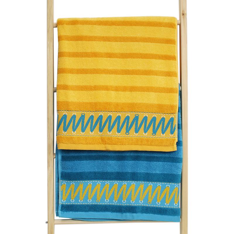 Striped towel for bathroom