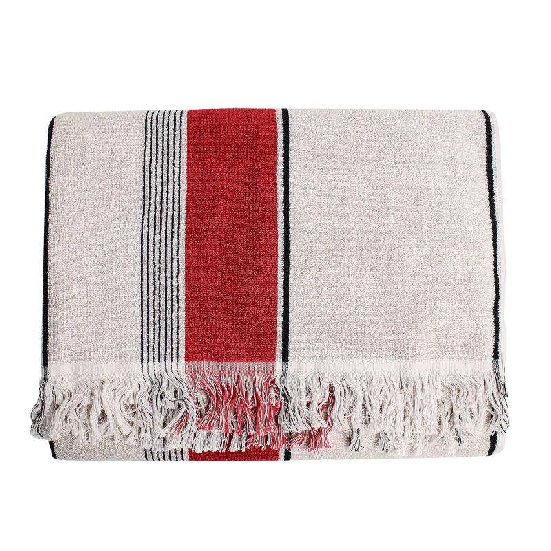 terry loop jacquard tassel towel