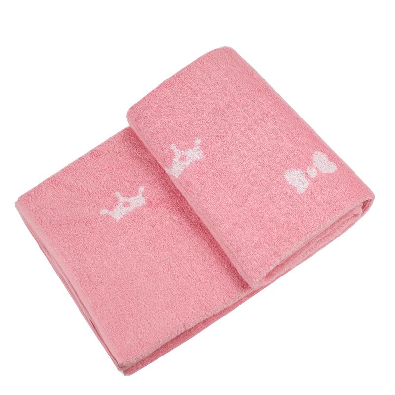 Bow jacquard design bath towel