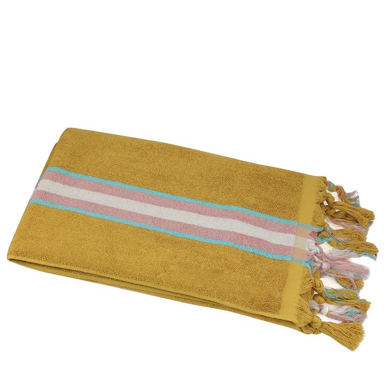 designer stripe beach towel