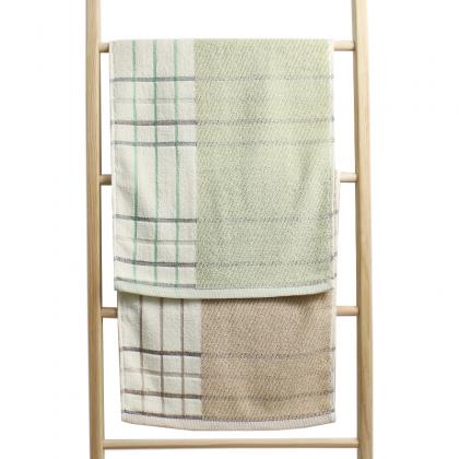 Dobby Satin Grid Special Weave Can Be Customized Face Towel