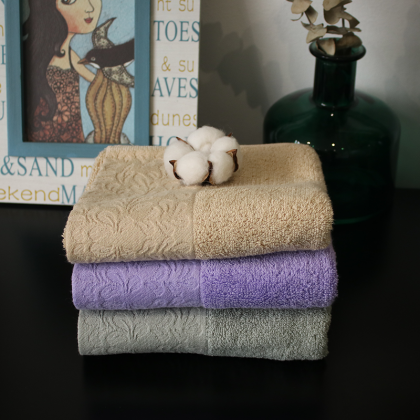 Soft Luxury 100% Cotton Fashion Satin Design Cheap Face Towels