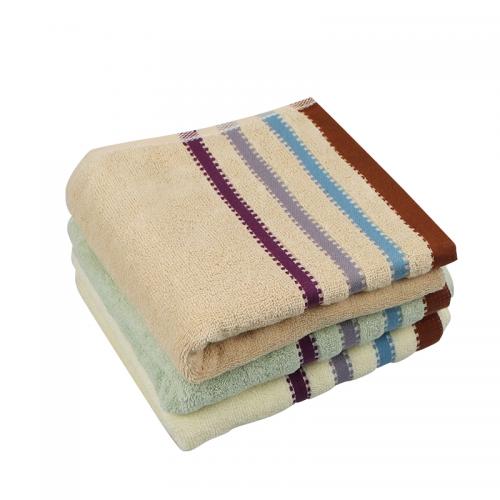 High quality 100% cotton stripe soft facial towel
